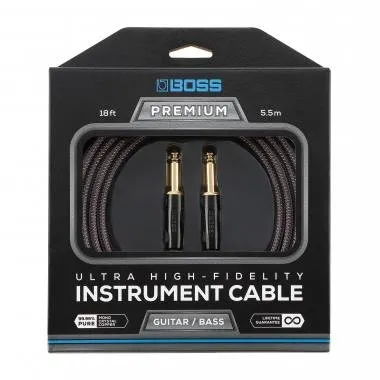BOSS BIC-P18 18ft / 5,5m jack-jack kábel egyenes-egyenes TR 6,3mm, prémium minőségű hangszerkábel