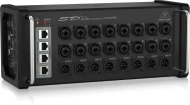 Behringer SD16 I/O box, 16 távirányítható Midas előerősítő, 8 kimenet, AES50, ULTRANET