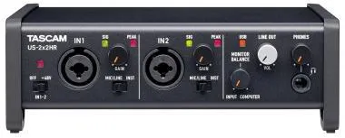 Tascam TM-US2x2HR Ultra-HDDA mikrofon előfokok, ultra alacsony zajszinttel, 2 be- és 2 kimenet, 192kHz/24-bit, IOS kom