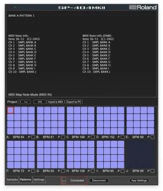 Roland SP-404MKII lineáris WAVE SAMPLER hangmintákkal és effektekkel