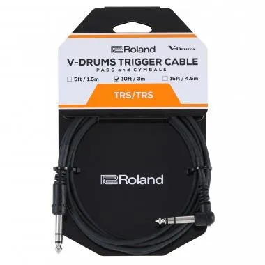 Roland PCS-10-TRA V-Drums trigger-kábel, pipa-egyenes, 6,3mm-es jack-jack(TRS-TRS), 3m hosszú