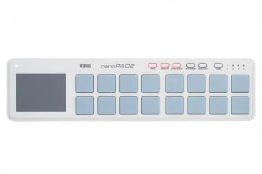KORG KG-NPAD2WH Kompakt, ütőpados, USB MIDI-vezérlő, fehér