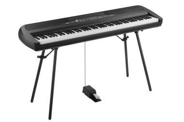 KORG digitální piano, 88 kláves, přenosné, nohy, reproduktor, černé