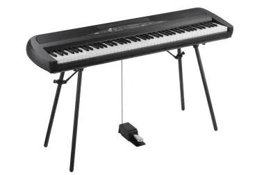 KORG KG-SP280BK 88 billentyűs hordozható digitális zongora, láb, hangszóró, fekete