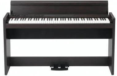KORG KG-LP380RWU slim design digitális zongora, 88 billentyű, RH3 mechanika, rózsafa, billentyűfedéllel, USB MIDI csa