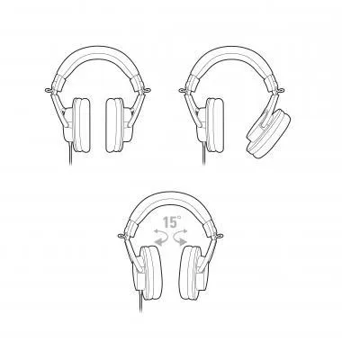 Audio-Technica AT-ATHM20X dinamikus zárt stúdiófejhallgató