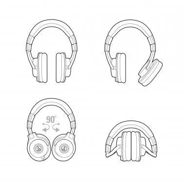 Audio-Technica AT-ATHM40X preciziós zárt stúdiófejhallgató