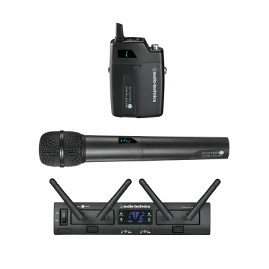 Audio-Technica AT-ATW1312 System 10 PRO kétcsatornás készlet egy kéziadóval és egy zsebadóval, mikrofon nélkül