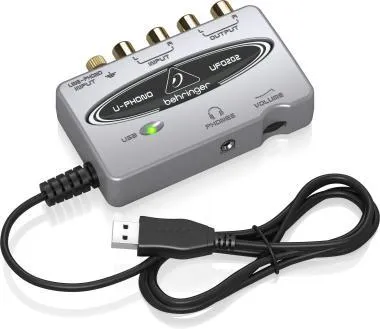 Behringer UFO202 interfész/hangkártya, beépített phono előerősítővel, audiophile, USB
