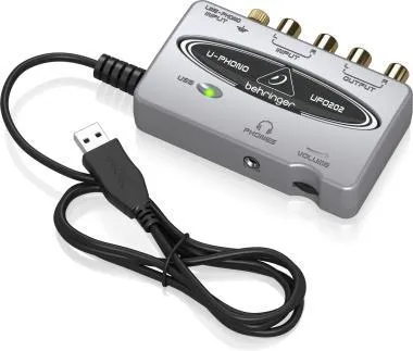 Behringer UFO202 interfész/hangkártya, beépített phono előerősítővel, audiophile, USB