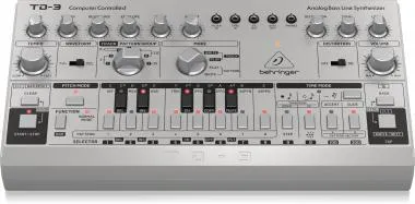 Behringer TD-3-SR szintetizátor, analóg, Bass Line, szekvencerrel, ezüst