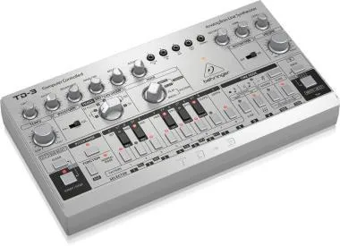 Behringer TD-3-SR szintetizátor, analóg, Bass Line, szekvencerrel, ezüst