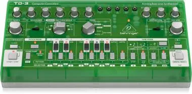 Behringer TD-3-LM szintetizátor, analóg, Bass Line, szekvencerrel, zöld