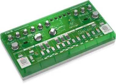 Behringer TD-3-LM szintetizátor, analóg, Bass Line, szekvencerrel, zöld