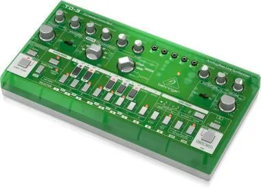 Behringer TD-3-LM szintetizátor, analóg, Bass Line, szekvencerrel, zöld