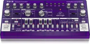 Behringer TD-3-GP szintetizátor, analóg, Bass Line, szekvencerrel, lila