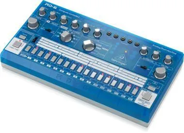 Behringer RD-6-BB dobgép, analóg, 8 dobhanggal, 16-step sequencer, distortion effekt, kék