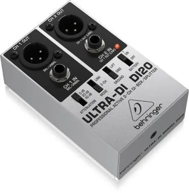 Behringer DI20 DI Box és splitter, aktív, 2 csatorna, professzionális