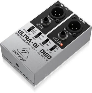 Behringer DI20 DI Box és splitter, aktív, 2 csatorna, professzionális