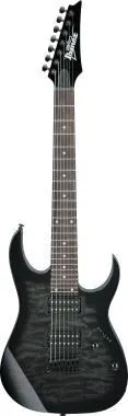 Ibanez GRG7221QA-TKS Gio 7-húros elektromos gitár Superstrat forma, Transparent Black Sunburst színben
