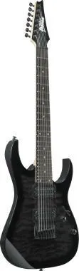 Ibanez GRG7221QA-TKS Gio 7-húros elektromos gitár Superstrat forma, Transparent Black Sunburst színben