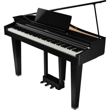 Roland digitální koncertní klavír, 3 nohy, úzký design, lesklá černá