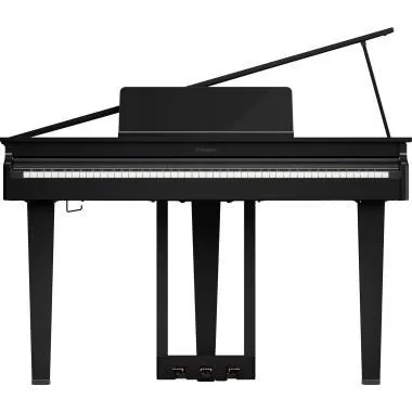 Roland GP-3-PE digitális koncertzongora, 3 lábú, keskeny fazon, fényes fekete