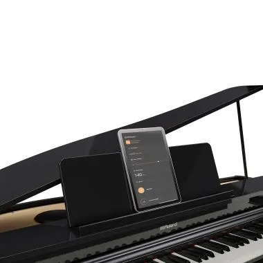 Roland GP-3-PE digitális koncertzongora, 3 lábú, keskeny fazon, fényes fekete