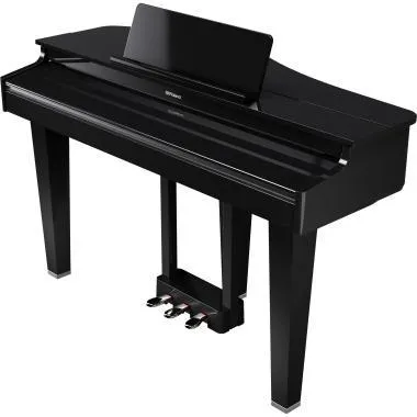 Roland GP-3-PE digitális koncertzongora, 3 lábú, keskeny fazon, fényes fekete