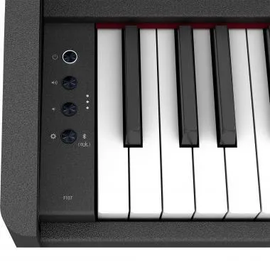 Roland F107-BKX digitális zongora, 88 billentyűs kalapácsmechanika, 256hangos polifónia, Bluetooth, USB