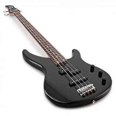 Yamaha TRBX174 elektromos basszusgitár, éger test, juhar nyak, króm hardver, fekete szín