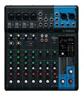 Yamaha MG10XU analóg keverőpult, 10 csatorna, kompresszor, USB, fém ház, 1 sztereó bus