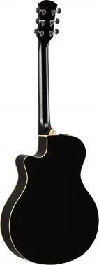 Yamaha APX600 elektro-akusztikus gitár, fenyő fedlap, rózsafa fogólap, Nato nyak, fekete szín