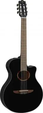 Yamaha NTX1 BLACK elektro-klasszikus gitár, tömör lucfenyő fedlap, dió fogólap, fekete színben