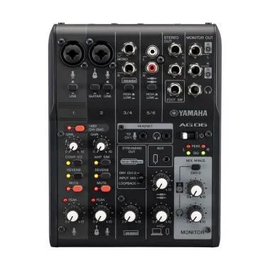 Yamaha AG06MK2 többfunkciós 6 csatornás keverő USB audió interface