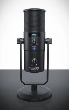 M-Audio Uber Mic kondenzátor mikrofon, USB, 4 karakter, állvány