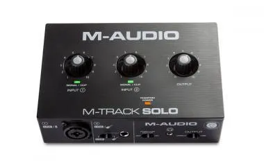 M-Audio M-Track Solo interfész, 1-be/2-ki, 16-bit/48 KHz, USB, +48V