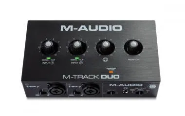 M-Audio M-Track Duo interfész, 2-be/2-ki, 16-bit/48 KHz, USB, +48V