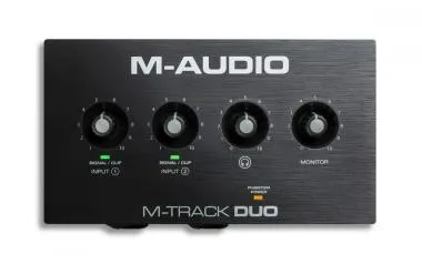 M-Audio M-Track Duo interfész, 2-be/2-ki, 16-bit/48 KHz, USB, +48V