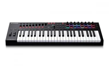 M-Audio Oxygen Pro 49 USB/MIDI vezérlő, 49 billentyű, 16 dobpad, 8 forgó-, 9 tolópotméter, OLED