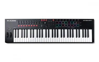 M-Audio Oxygen Pro 61 USB/MIDI vezérlő, 61 billentyű, 16 dobpad, 8 forgó-, 9 tolópotméter, OLED