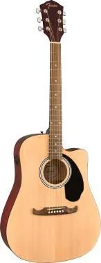 Fender FA-125CE, Diófa fogólap, natúr, elektro-akusztikus gitár