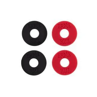 Ernie Ball 4603 Hevederzár, Strap Blocks Red & Black, 4 db, Piros & Fekete