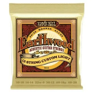 Ernie Ball 2013 Akusztikus gitár húrkészlet, Earthwood 12-strings Custom Light, Bronz, 10-48