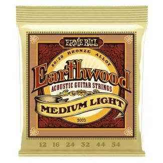 Ernie Ball 2003 Akusztikus gitár húrkészlet, Earthwood Medium Light, Bronz, 12-54