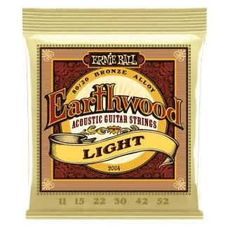 Ernie Ball 2004 Akusztikus gitár húrkészlet, Earthwood Light, Bronz, 11-52