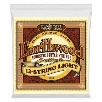 Ernie Ball 2010 Akusztikus gitár húrkészlet, Earthwood 12-strings Light, Bronz, 9-46
