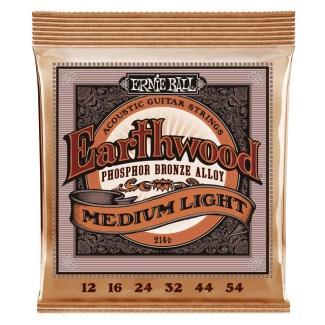 Ernie Ball Akustické kytarové struny Earthwood Medium Light, Fosfor-bronz, 12-54