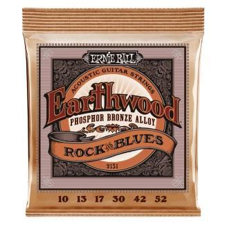 Ernie Ball Akustické kytarové struny Earthwood Rock&Blues, Fosfor-bronz, 10-52