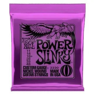 Ernie Ball 2220 Elektromos gitár húrkészlet, Power Slinky, Nikkellel bevont acél, 11-48